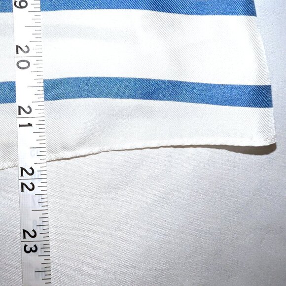 Theory | 100% Silk Striped Scoop Neck Tank Top In Blue & White | Size XS - Picture 10 of 10